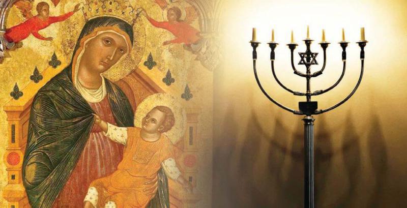 παναγιά βρεφοκρατούσα και επτάφωτος λυχνία τελικό Custom