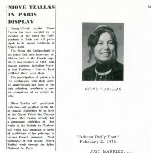 Niovi Tzalla exhibition