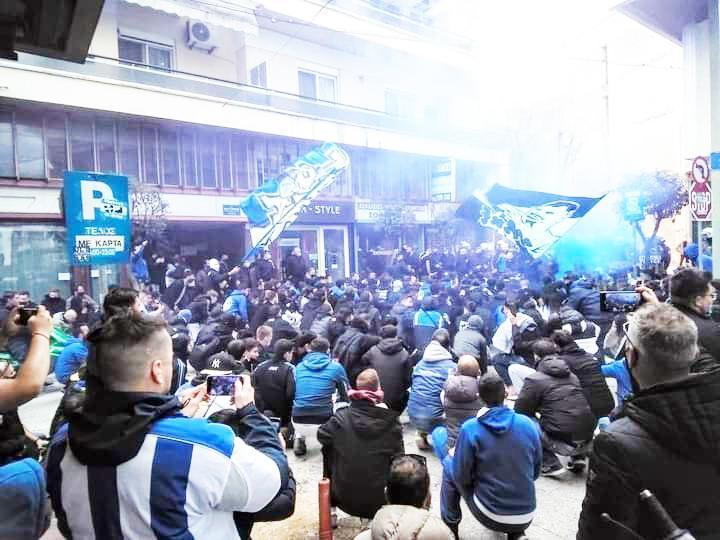 Φίλαθλοι ΠΑΣ υποδοχή ομάδας