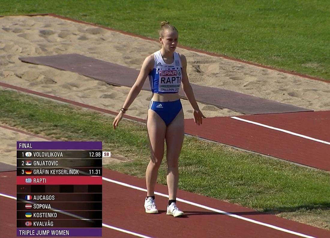 11η στην Ευρώπη η Σωτηρία Ράπτη με το άλμα της στα 12,68 μ. 55 rapti triploun esthonia 1