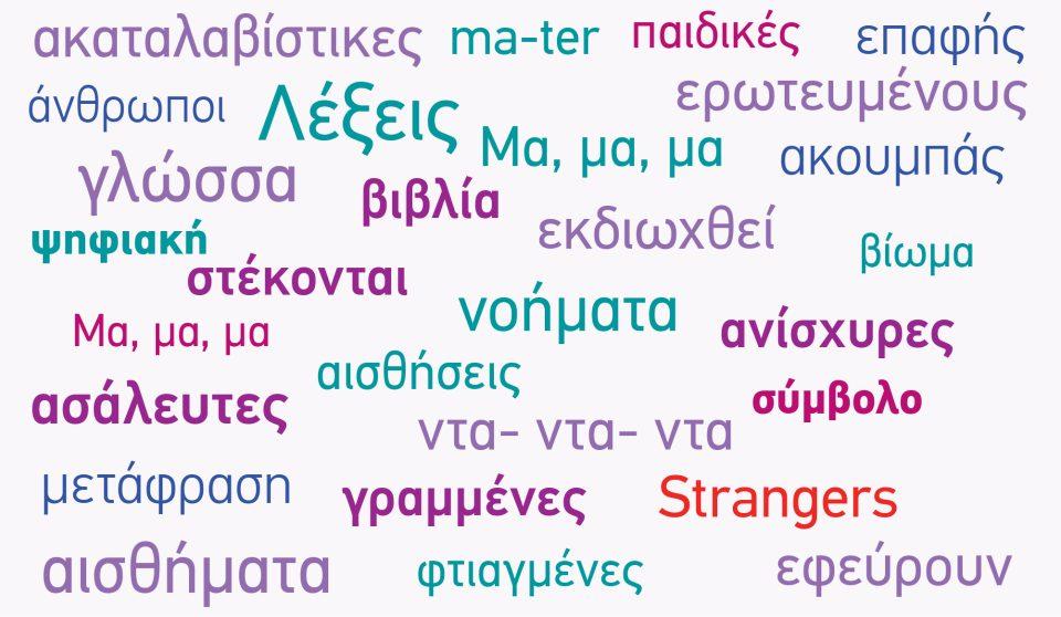 λέξεις μπιλανάκησ