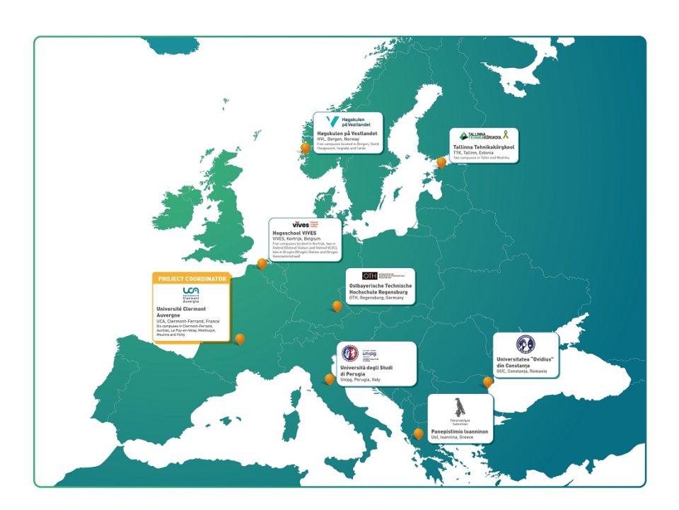 schema artemis european university map