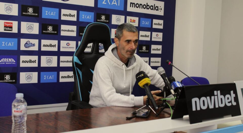 Ο προπονητής του Διαγόρα Απόστολος Τερζής στη συνέντευξη Τύπου