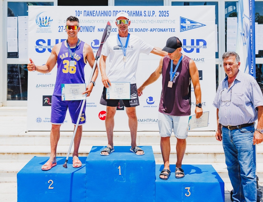 «Ασημένιος» ο Στ. Τζοβάρας στο Πανελλήνιο Πρωτάθλημα SUP 55 Tzovaras SUP 1