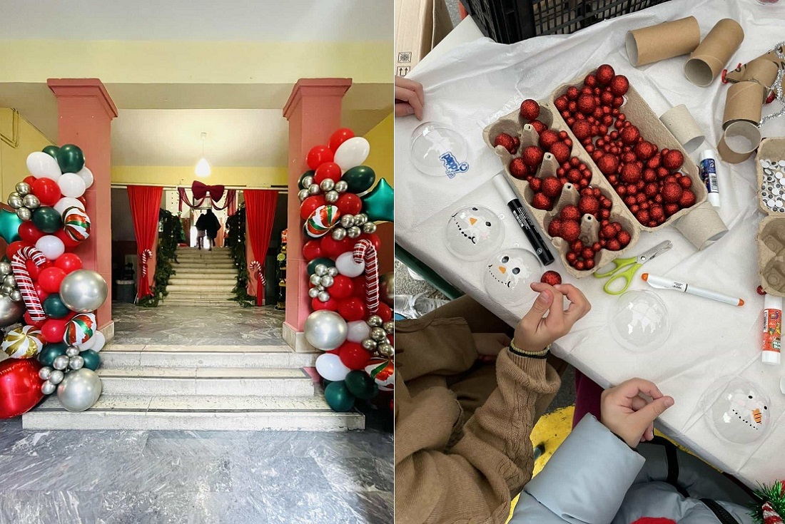 Η αυλή του Καπλάνειου «φόρεσε» τα γιορτινά της και έγινε χριστουγεννιάτικο χωριό 57 xristougenniatiko xwrio Kaplaneio 1