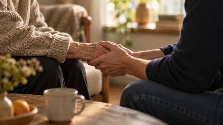 touching hands